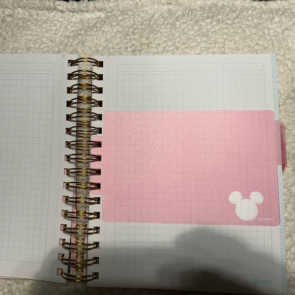 Disney MickeyMinnieMouse Grid Spiral Notebook Hardcover NEW+Disney Post It Notes - Picture 8 of 16